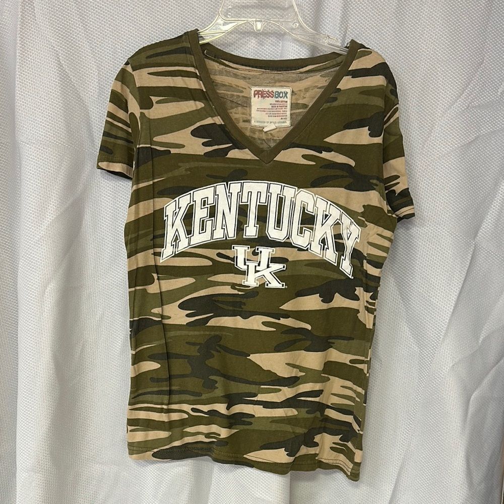 Pressbox Camo Kentucky Tee - Green and Tan